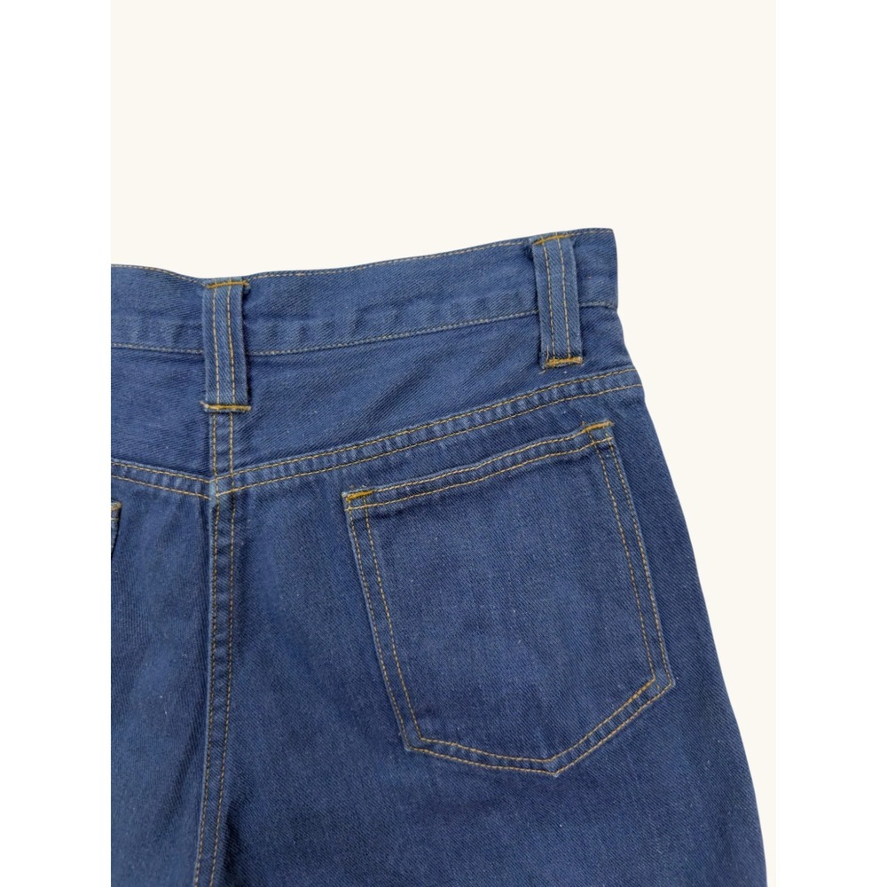 Vintage Acme High Waisted Denim Shorts Medium Wash Blue Cotton Womens 26 Waist
